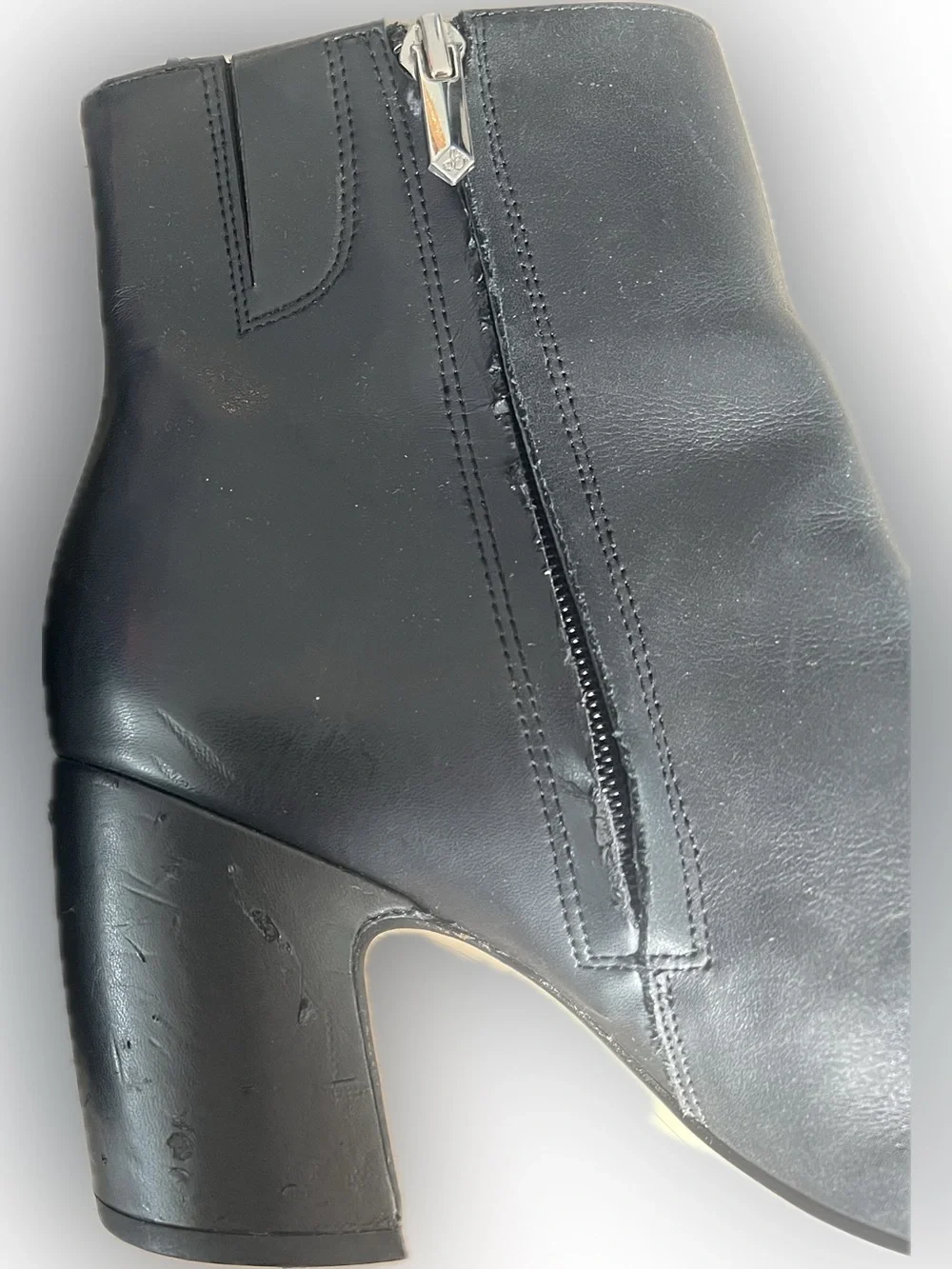 Sam Edelman Black Leather Pointed Toe Ankle Booties